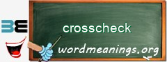 WordMeaning blackboard for crosscheck